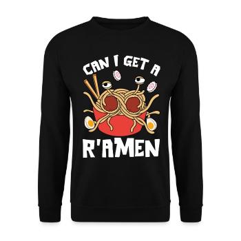 Fliegendes Spaghettimonster FSM - Unisex Pullover - Schwarz - Vorne - Alina (178cm) & Michal (187cm)