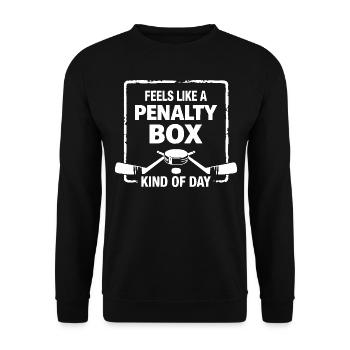 Feels Like A Penalty Box Kind Of Day, Funny Hockey - Unisex Sweatshirt - black - Front - Alina (178cm) & Michal (187cm)