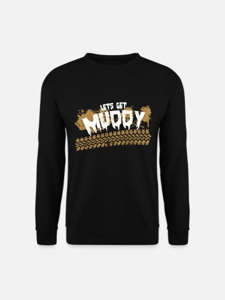 Lets Get Muddy I Vintage Retro Offroad Reifen - Unisex Pullover - Schwarz