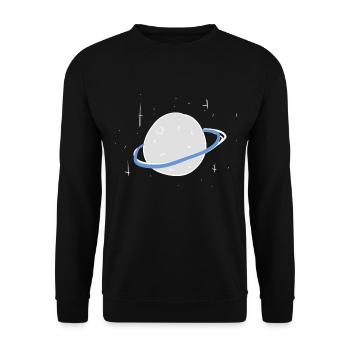 planet weltall sterne symbol - Unisex Pullover - Schwarz - Vorne - Alina (178cm) & Michal (187cm)