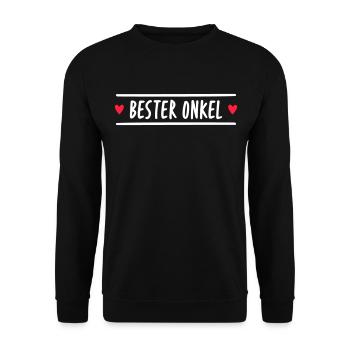 Bester Onkel - Unisex Pullover - Schwarz - Vorne - Alina (178cm) & Michal (187cm)