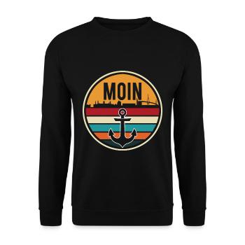 Moin Anker - Unisex Pullover - Schwarz - Vorne - Alina (178cm) & Michal (187cm)
