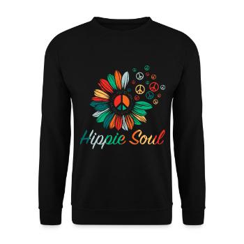 Peace World Peace Gift Idea T-shirt - Unisex Sweatshirt - black - Front - Alina (178cm) & Michal (187cm)