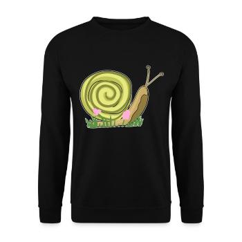 snail animal symbol animal nature - Unisex Sweatshirt - black - Front - Alina (178cm) & Michal (187cm)