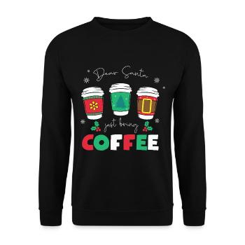 Cadeaux de Noël Noël - Sweat-shirt Unisexe - noir - Devant - Alina (178cm) & Michal (187cm)