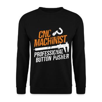 Maschinen-Bediener Maschinenführer Machinist - Unisex Pullover - Schwarz - Vorne - Alina (178cm) & Michal (187cm)