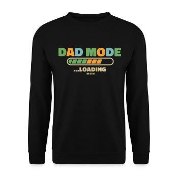 Dad Mode Shirt - Unisex Pullover - Schwarz - Vorne - Alina (178cm) & Michal (187cm)