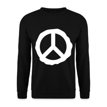 Anniversaire d'idée cadeau paix paix - Sweat-shirt Unisexe - noir - Devant - Alina (178cm) & Michal (187cm)