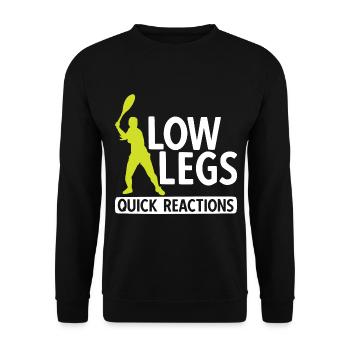 Tennisplatz Spruch Für Tennis - Unisex Pullover - Schwarz - Vorne - Alina (178cm) & Michal (187cm)
