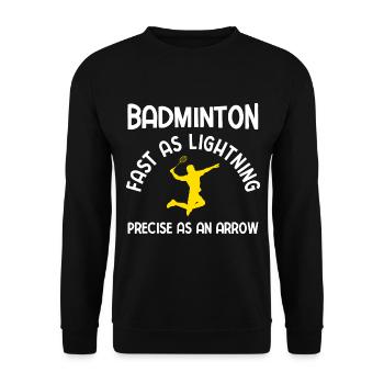 Badminton - Unisex Pullover - Schwarz - Vorne - Alina (178cm) & Michal (187cm)