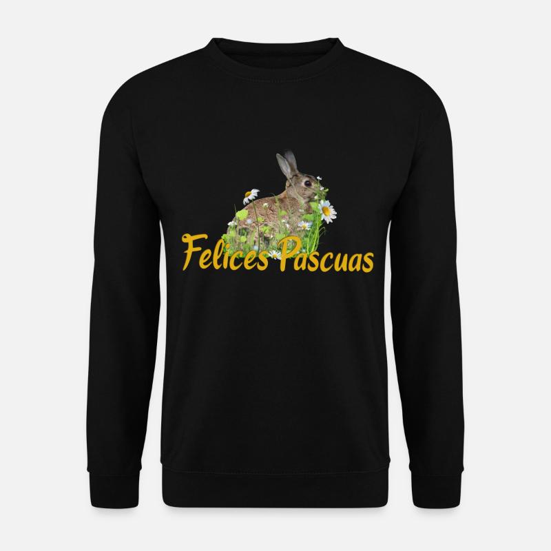 felices pascuas Frohe Ostern - Unisex Pullover - Schwarz
