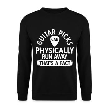 Akustik Spruch Für E-Gitarre Konzert Gitarre - Unisex Pullover - Schwarz - Vorne - Alina (178cm) & Michal (187cm)
