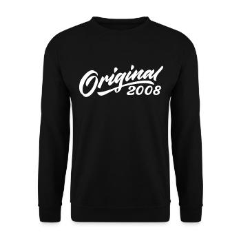 Original 2008 Birthday Gift 2008 - Unisex Sweatshirt - black - Front - Alina (178cm) & Michal (187cm)