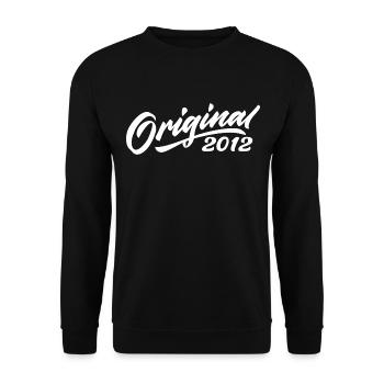 Original 2012 Birthday Gift 2012 - Unisex Sweatshirt - black - Front - Alina (178cm) & Michal (187cm)