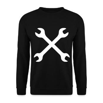 Mécanicien, atelier, hommes, femmes, cadeau - Sweat-shirt Unisexe - noir - Devant - Alina (178cm) & Michal (187cm)