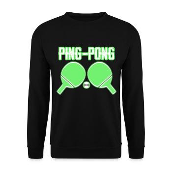 Ping pong racket free time gift table tennis player - Unisex Sweatshirt - black - Front - Alina (178cm) & Michal (187cm)
