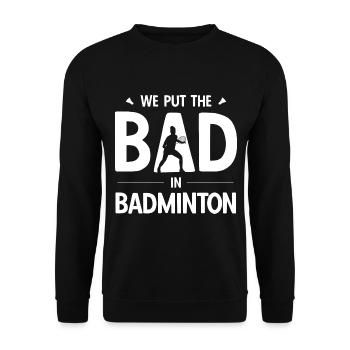 Badminton - Unisex Pullover - Schwarz - Vorne - Alina (178cm) & Michal (187cm)