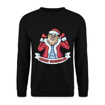Cadeaux de Noël Noël - Sweat-shirt Unisexe - noir - Devant - Alina (178cm) & Michal (187cm)
