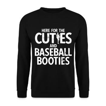 Baseball - Unisex Pullover - Schwarz - Vorne - Alina (178cm) & Michal (187cm)