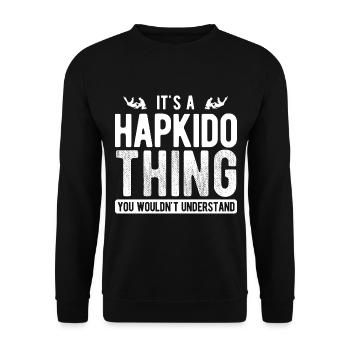 Koreanischer Kampfsport Hapkido - Unisex Pullover - Schwarz - Vorne - Alina (178cm) & Michal (187cm)