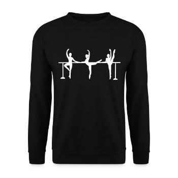 Ballett Mädchen an der Barre - Unisex Pullover - Schwarz - Vorne - Alina (178cm) & Michal (187cm)