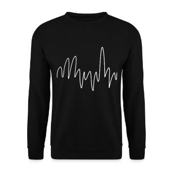 kurve höhen - Unisex Pullover - Schwarz - Vorne - Alina (178cm) & Michal (187cm)