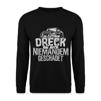 Geländewagen Geländefahrzeug Spruch Für Offroad Of - Unisex Pullover - Schwarz - Vorne - Alina (178cm) & Michal (187cm)