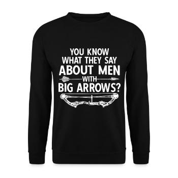 Bogenschießen Archery - Unisex Pullover - Schwarz - Vorne - Alina (178cm) & Michal (187cm)