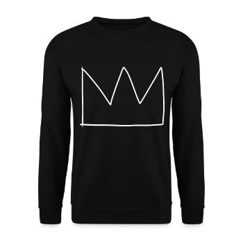 Symbole de la couronne roi - Sweat-shirt Unisexe - noir - Devant - Alina (178cm) & Michal (187cm)