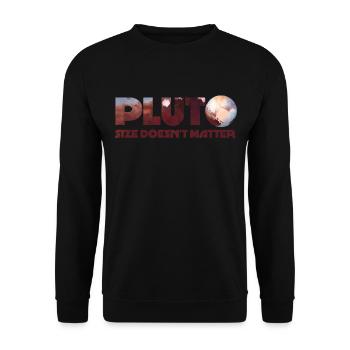 Ich liebe Pluto - Unisex Pullover - Schwarz - Vorne - Alina (178cm) & Michal (187cm)