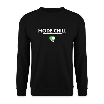 Chill mode. chill relax tranquil gift - Unisex Sweatshirt - black - Front - Alina (178cm) & Michal (187cm)