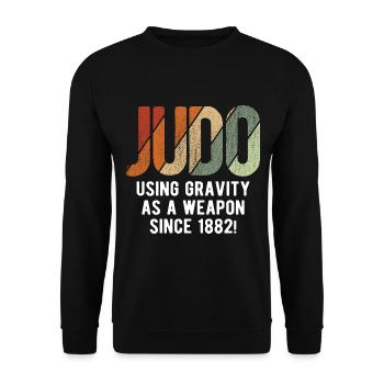 Japanischer Kampfsport Judo - Unisex Pullover - Schwarz - Vorne - Alina (178cm) & Michal (187cm)