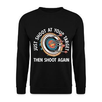 Bogenschießen Archery - Unisex Pullover - Schwarz - Vorne - Alina (178cm) & Michal (187cm)