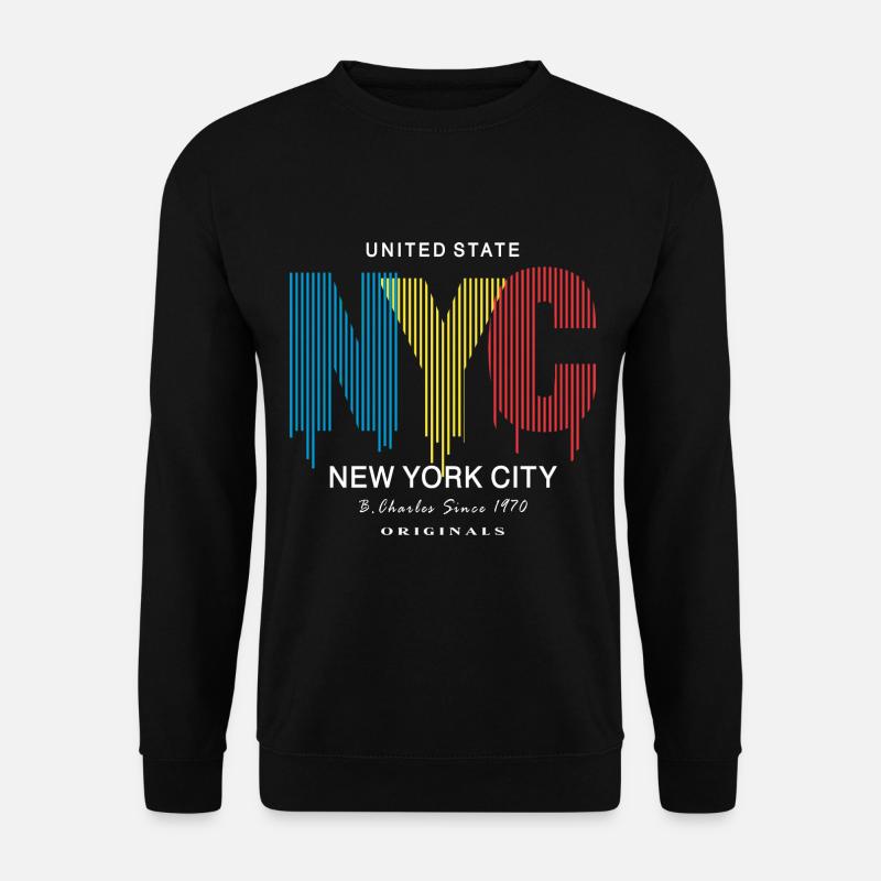 New York NYC Schriftzug - Unisex Pullover - Schwarz
