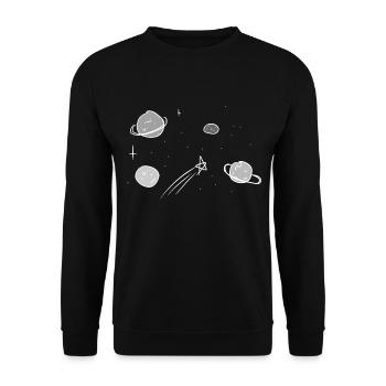 universe universe stars planet physics - Unisex Sweatshirt - black - Front - Alina (178cm) & Michal (187cm)