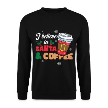 Cadeaux de Noël Noël - Sweat-shirt Unisexe - noir - Devant - Alina (178cm) & Michal (187cm)
