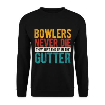 Bowling - Unisex Pullover - Schwarz - Vorne - Alina (178cm) & Michal (187cm)