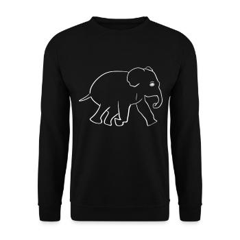 Tier Baby Elefant Symbol - Unisex Pullover - Schwarz - Vorne - Alina (178cm) & Michal (187cm)