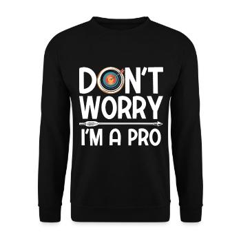 Bogenschießen Archery - Unisex Pullover - Schwarz - Vorne - Alina (178cm) & Michal (187cm)