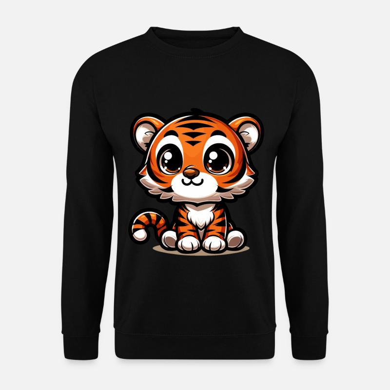 Bébé tigre mignon - Sweat-shirt Unisexe - noir