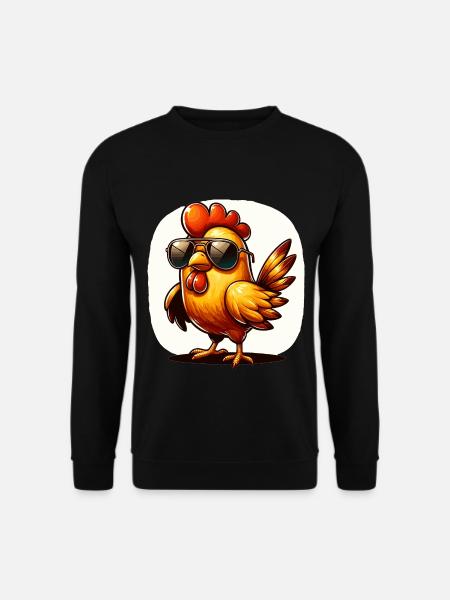 Funny Chicken Chicken Funny Image - Unisex Sweatshirt - black