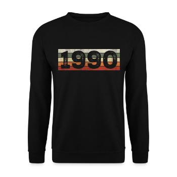 Vintage, 1990er Jahre, Retro, Geburtstagsgeschenk der 1990er Jahre - Unisex Pullover - Schwarz - Vorne - Alina (178cm) & Michal (187cm)