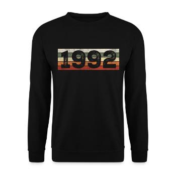Vintage 1992 Retro Birthday Gift 1992 - Unisex Sweatshirt - black - Front - Alina (178cm) & Michal (187cm)