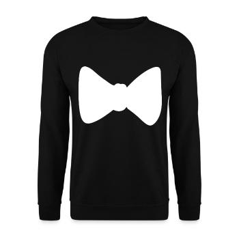 bow symbol clothing shape - Unisex Sweatshirt - black - Front - Alina (178cm) & Michal (187cm)