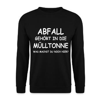Lustige Sprüche - Unisex Pullover - Schwarz - Vorne - Alina (178cm) & Michal (187cm)