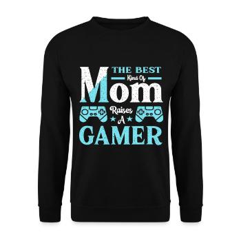 Muttertag Gamer Mom Geschenkidee Lustig - Unisex Pullover - Schwarz - Vorne - Alina (178cm) & Michal (187cm)