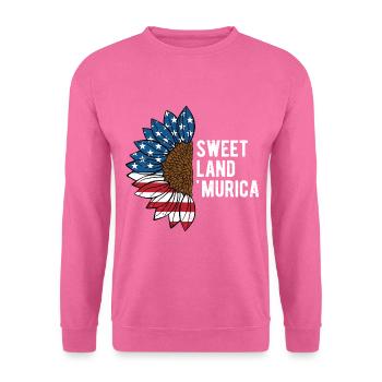 Sweet Land Murica Patriotic American Patriotism - Unisex Sweatshirt - pink - Front