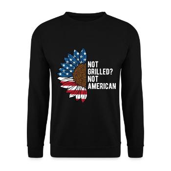 Not Grilled Not American Funny Food Humor Foodie - Unisex Sweatshirt - black - Front - Alina (178cm) & Michal (187cm)
