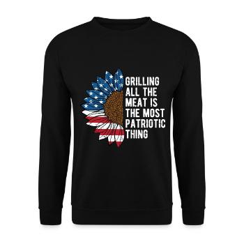The Most Patriotic Thing 4th of July Party Fourth - Unisex Sweatshirt - black - Front - Alina (178cm) & Michal (187cm)