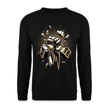 Bekämpfe den Hass - Unisex Pullover - Schwarz - Vorne - Alina (178cm) & Michal (187cm)